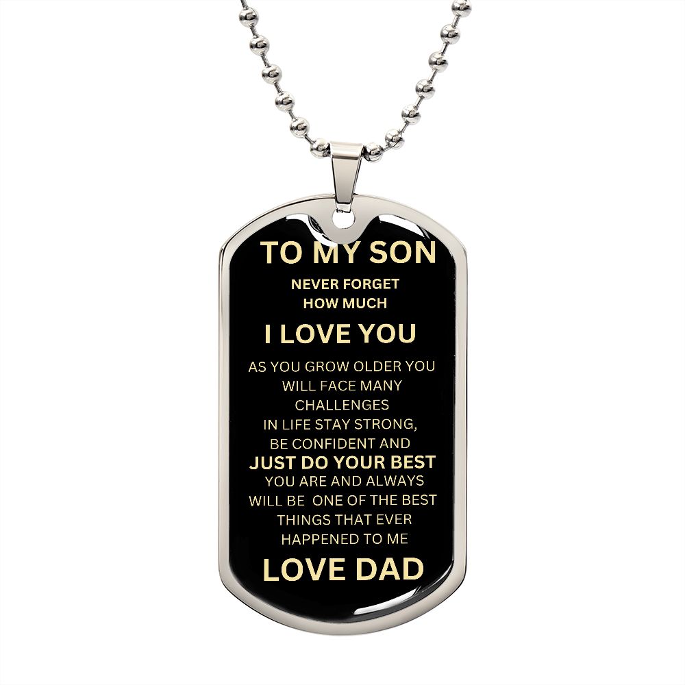 To My SON | I LOVE You Dog Tag - PerfectDeals4me