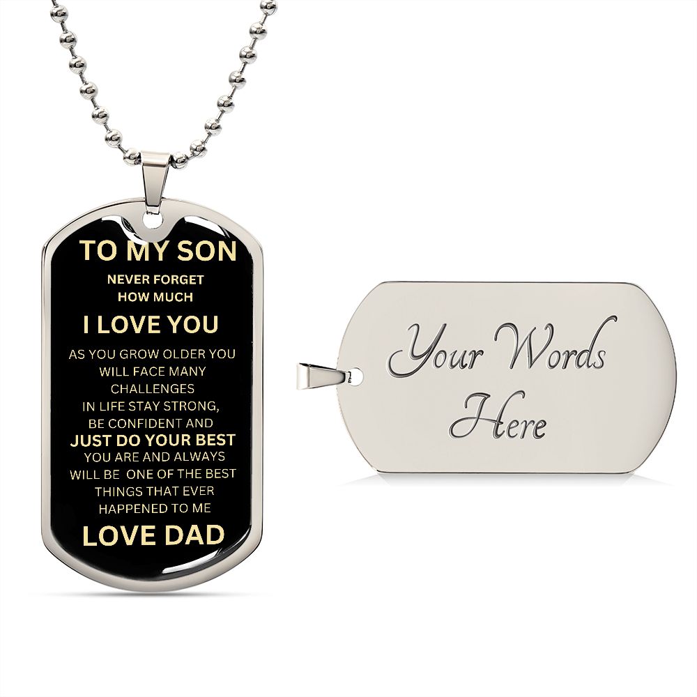 To My SON | I LOVE You Dog Tag - PerfectDeals4me