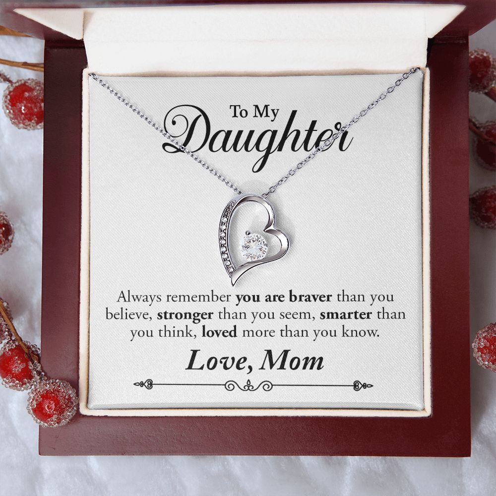 My Daughter | Braver Stronger Smarter - Forever Love Necklace - PerfectDeals4me