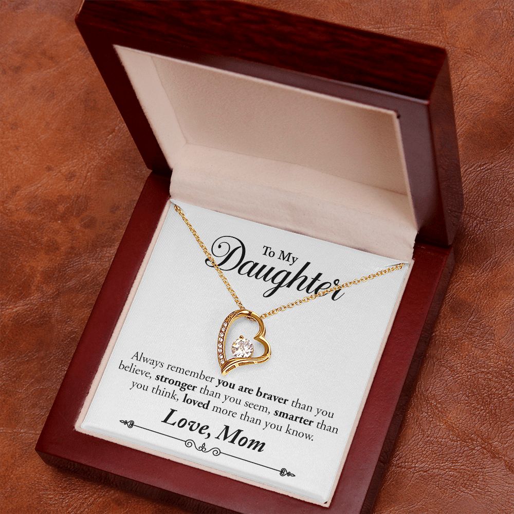 My Daughter | Braver Stronger Smarter - Forever Love Necklace - PerfectDeals4me