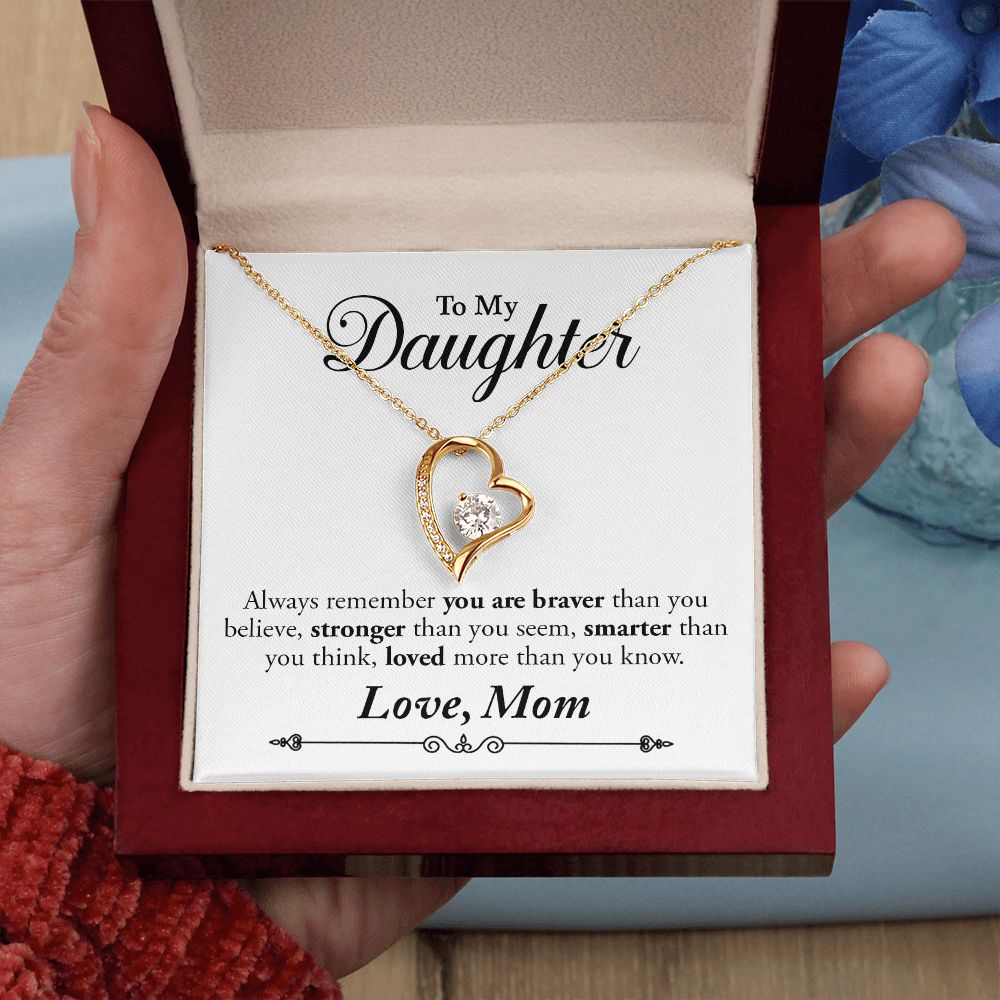 My Daughter | Braver Stronger Smarter - Forever Love Necklace - PerfectDeals4me