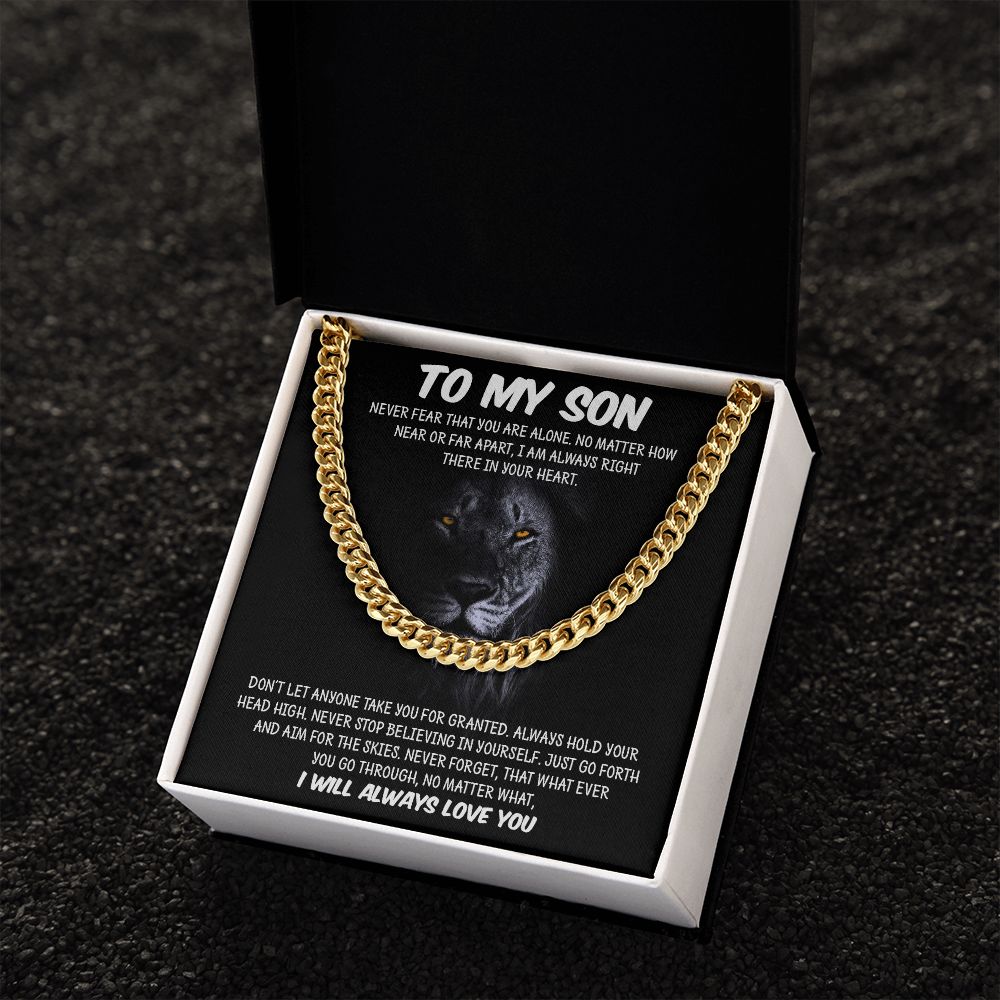 My Son | Never Fear - Cuban Link Chain - PerfectDeals4me