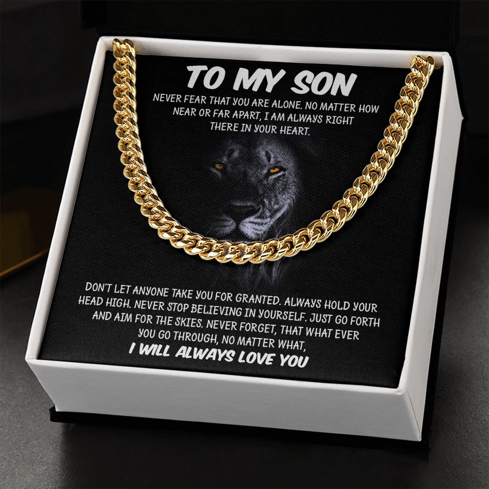 My Son | Never Fear - Cuban Link Chain - PerfectDeals4me