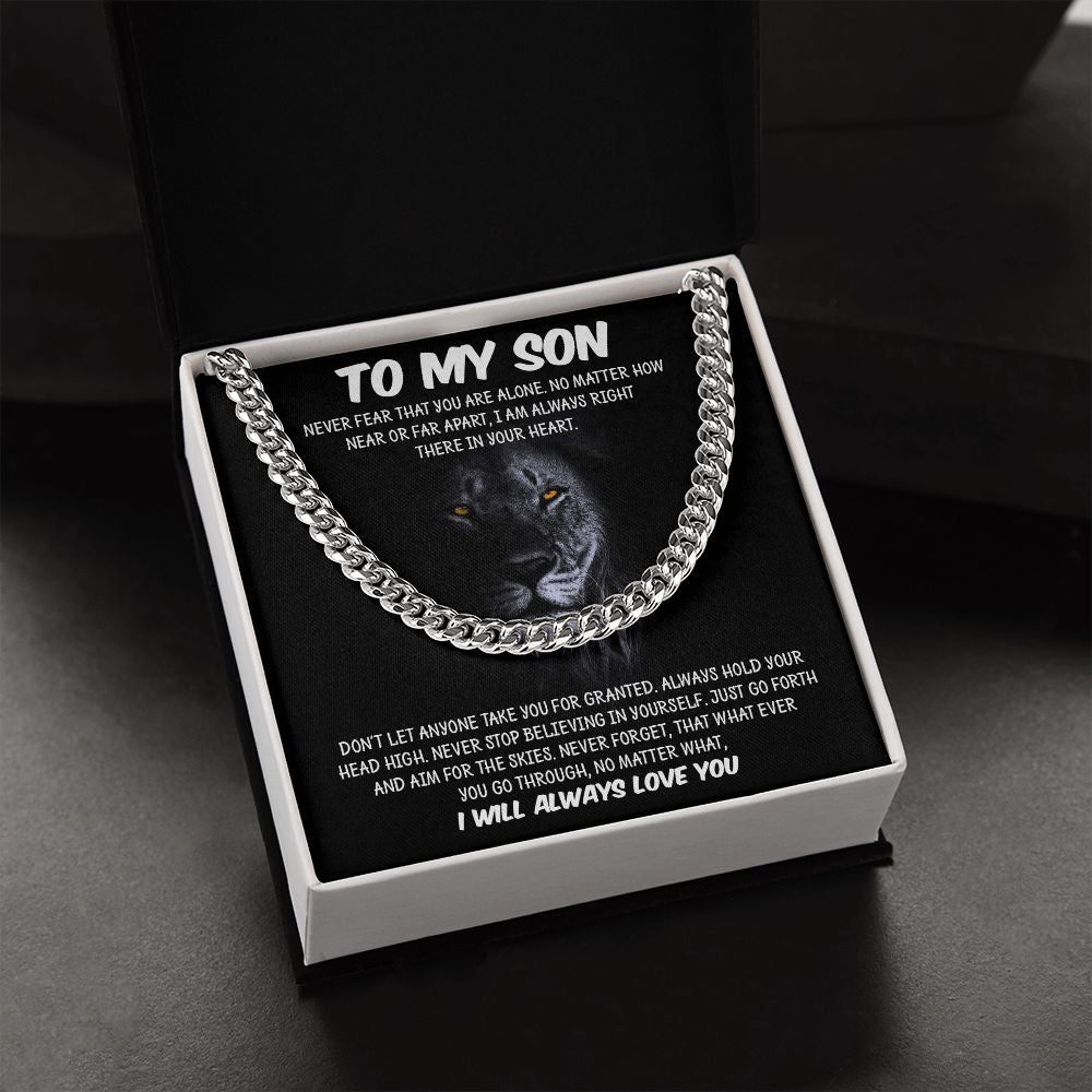 My Son | Never Fear - Cuban Link Chain - PerfectDeals4me