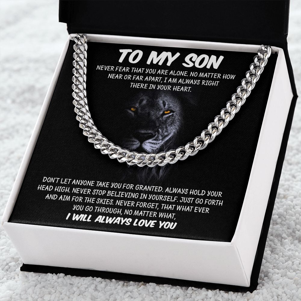 My Son | Never Fear - Cuban Link Chain - PerfectDeals4me