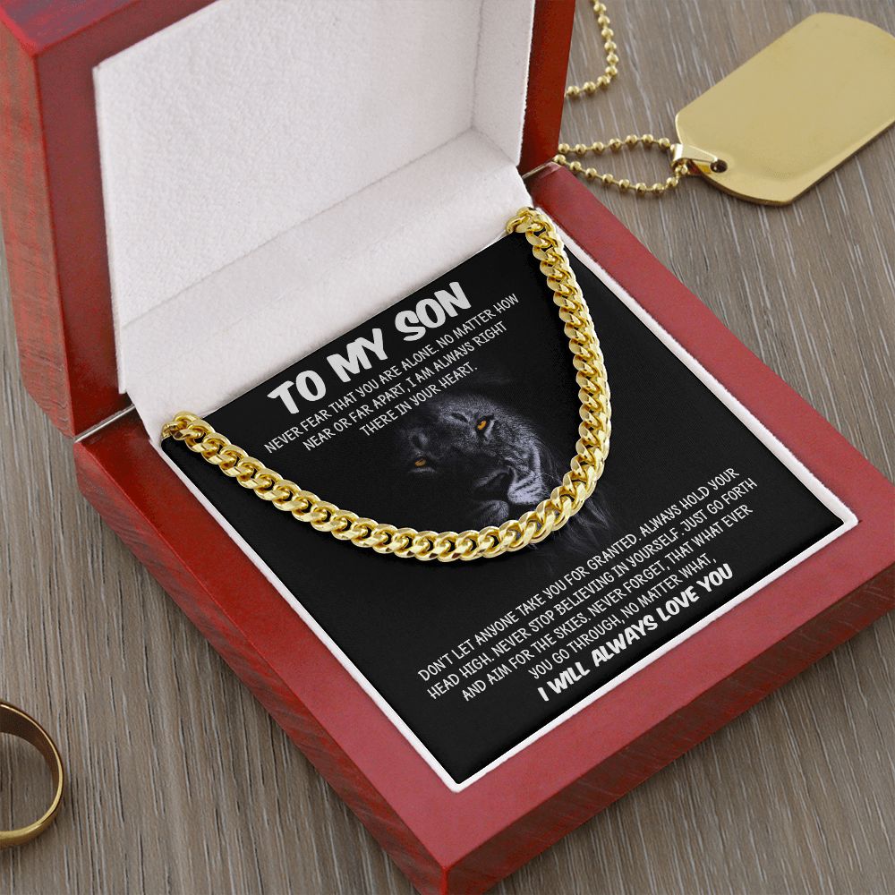 My Son | Never Fear - Cuban Link Chain - PerfectDeals4me