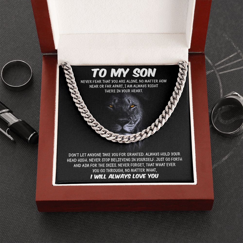 My Son | Never Fear - Cuban Link Chain - PerfectDeals4me