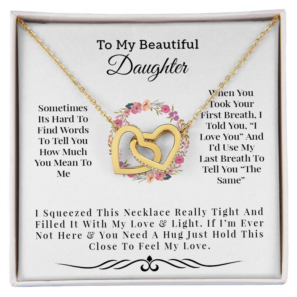 My Beautiful Daughter | Love & Light - Interlocking Hearts Necklace - PerfectDeals4me