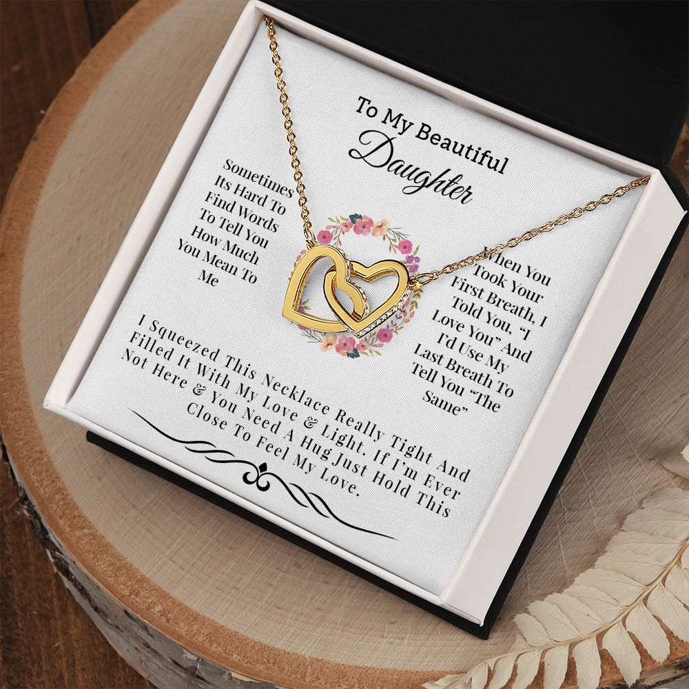 My Beautiful Daughter | Love & Light - Interlocking Hearts Necklace - PerfectDeals4me