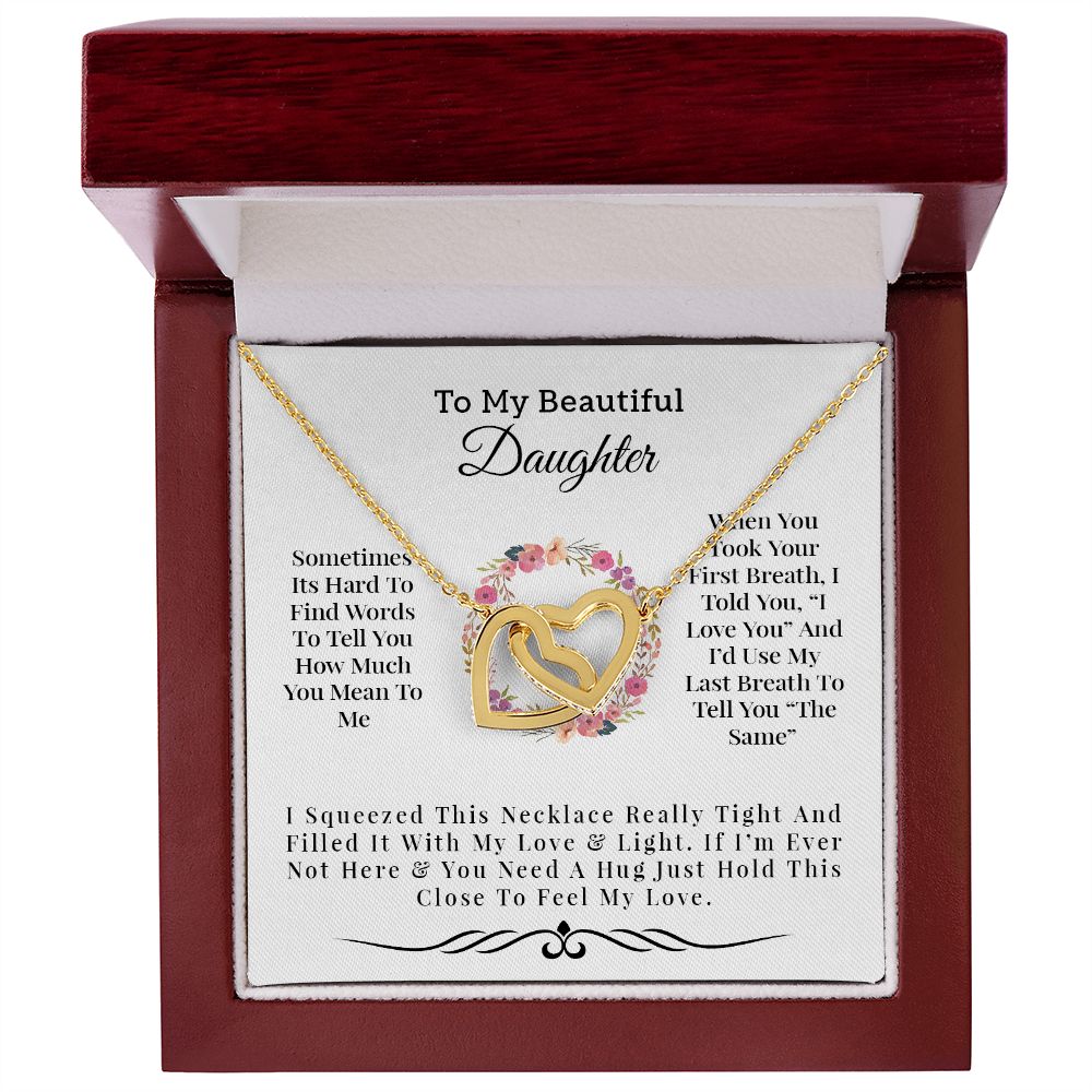 My Beautiful Daughter | Love & Light - Interlocking Hearts Necklace - PerfectDeals4me