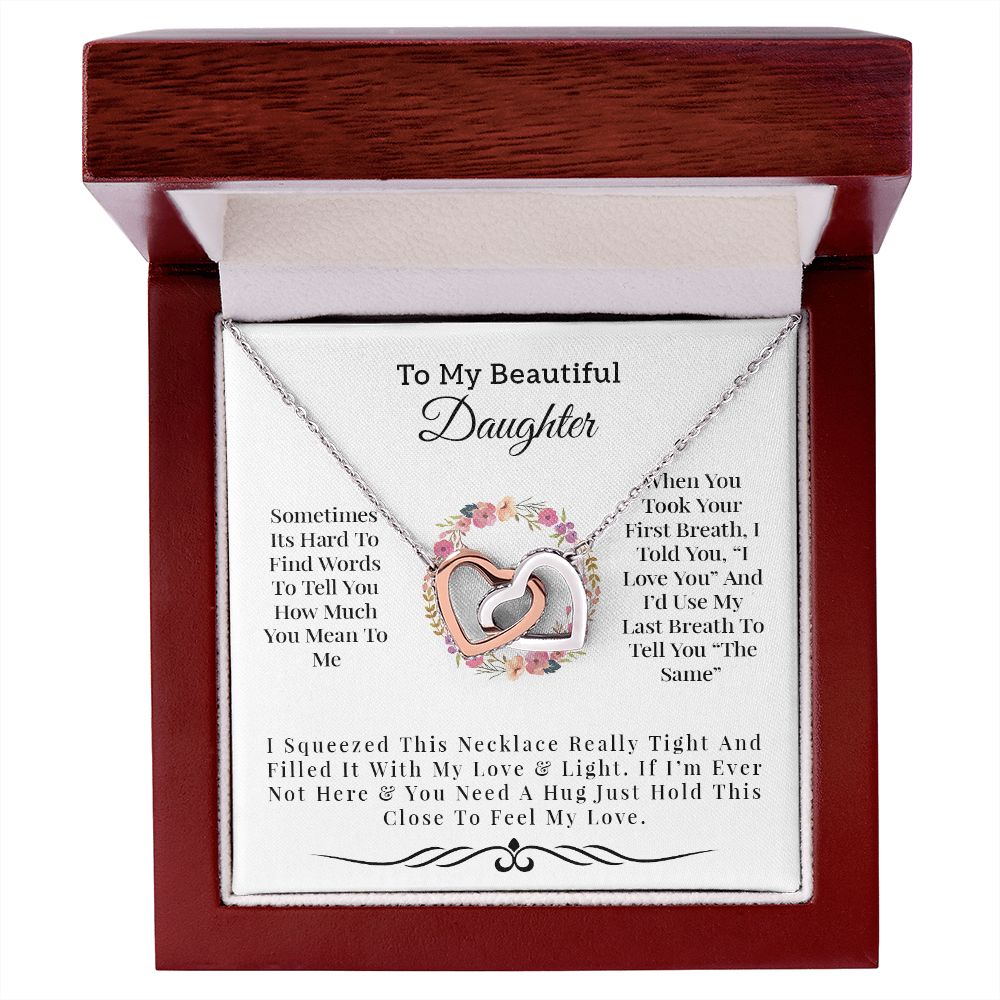 My Beautiful Daughter | Love & Light - Interlocking Hearts Necklace - PerfectDeals4me