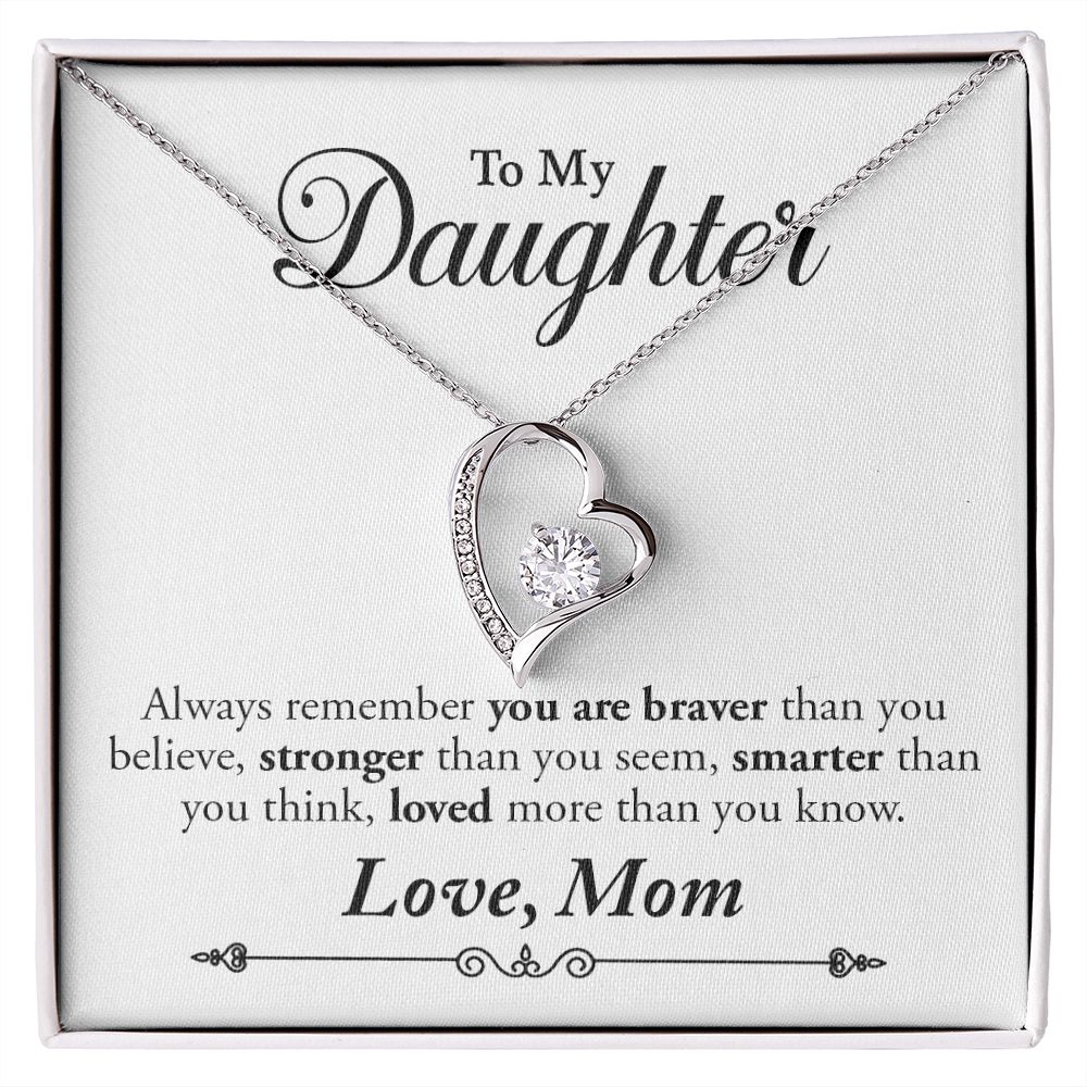 My Daughter | Braver Stronger Smarter - Forever Love Necklace - PerfectDeals4me