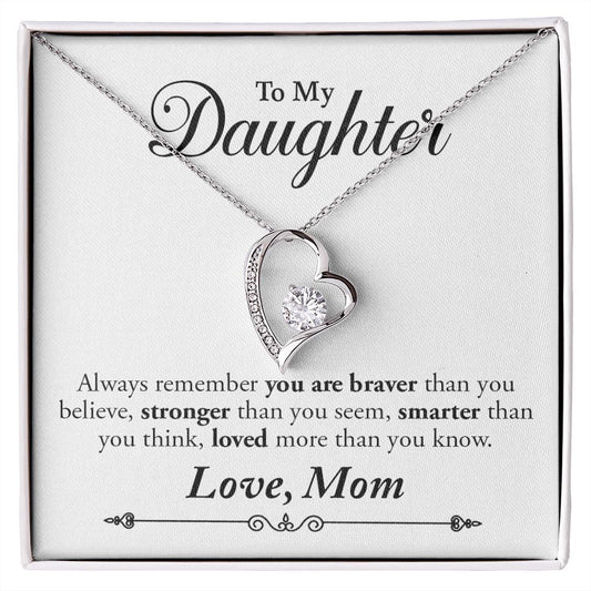 My Daughter | Braver Stronger Smarter - Forever Love Necklace - PerfectDeals4me