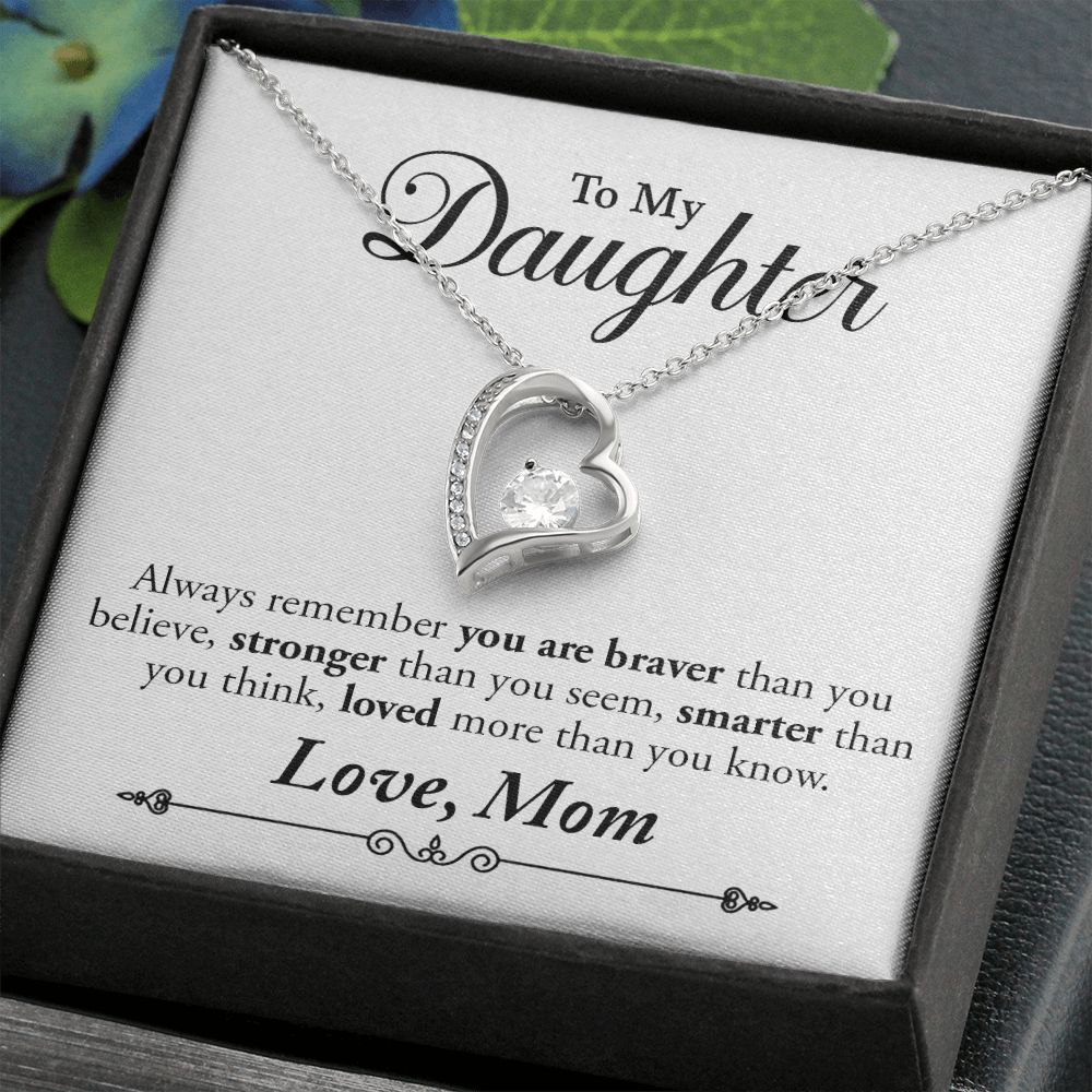 My Daughter | Braver Stronger Smarter - Forever Love Necklace - PerfectDeals4me