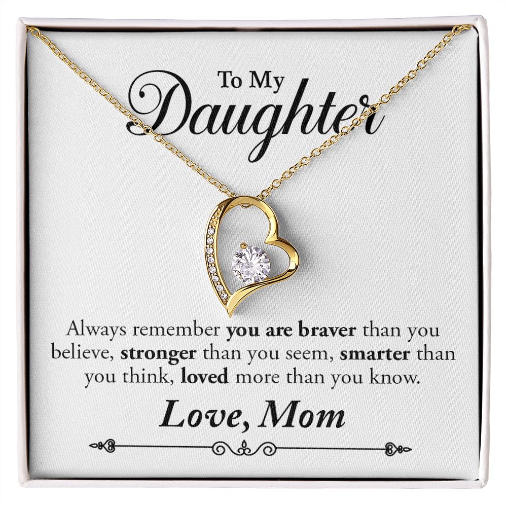 My Daughter | Braver Stronger Smarter - Forever Love Necklace - PerfectDeals4me