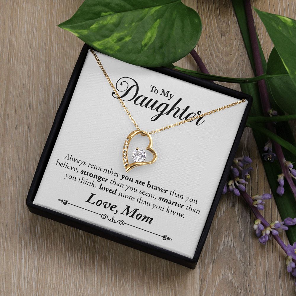 My Daughter | Braver Stronger Smarter - Forever Love Necklace - PerfectDeals4me